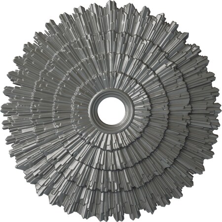 Ekena Millwork Eryn Ceiling Medallion (Fits Canopies up to 4"), Hand-Painted Silver, 24 3/4"OD x 3 1/4"ID x 1 7/8"P CM24ENSLS